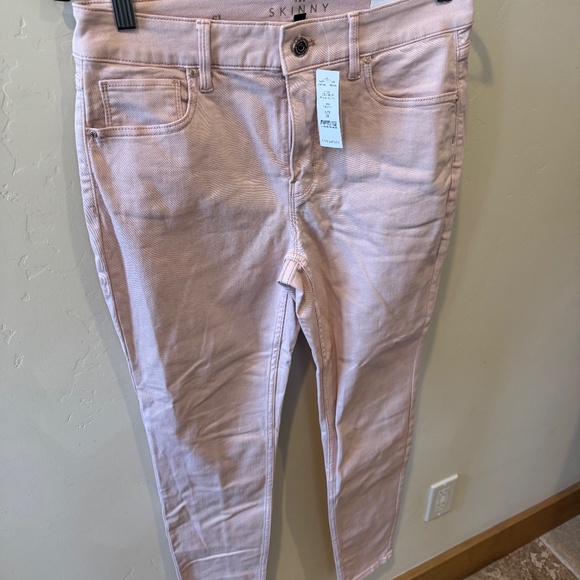 WHITE HOUSE BLACK MARKET WOMEN'S SKINNY PANTS NWT SIZE 6L PINK BRAND NEW WITH TA - Picture 1 of 6